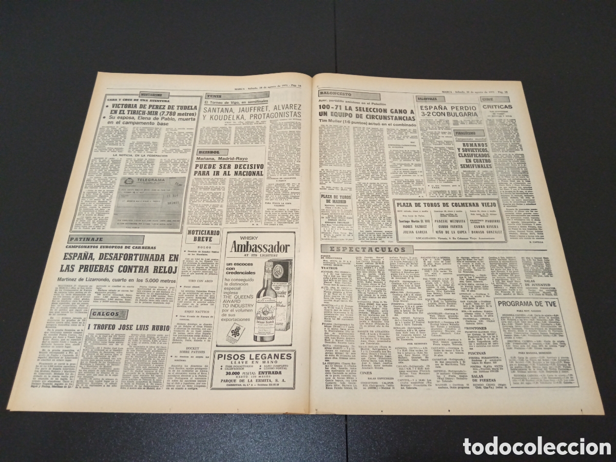 Coleccionismo deportivo: MARCA 28/08/1971 - Foto 3
