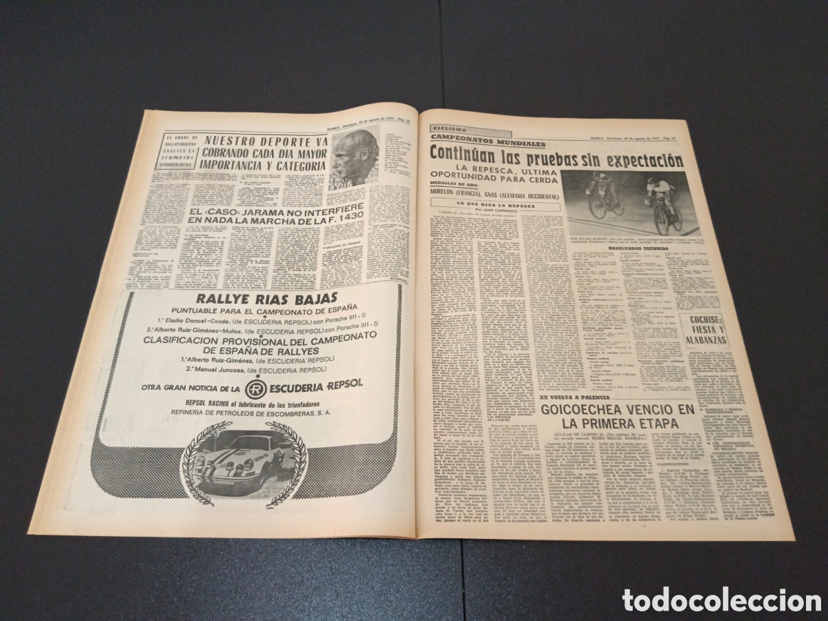 Coleccionismo deportivo: MARCA 29/08/1971 - Foto 6
