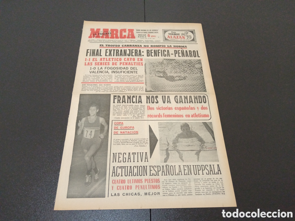 Coleccionismo deportivo: MARCA 29/08/1971 - Foto 1