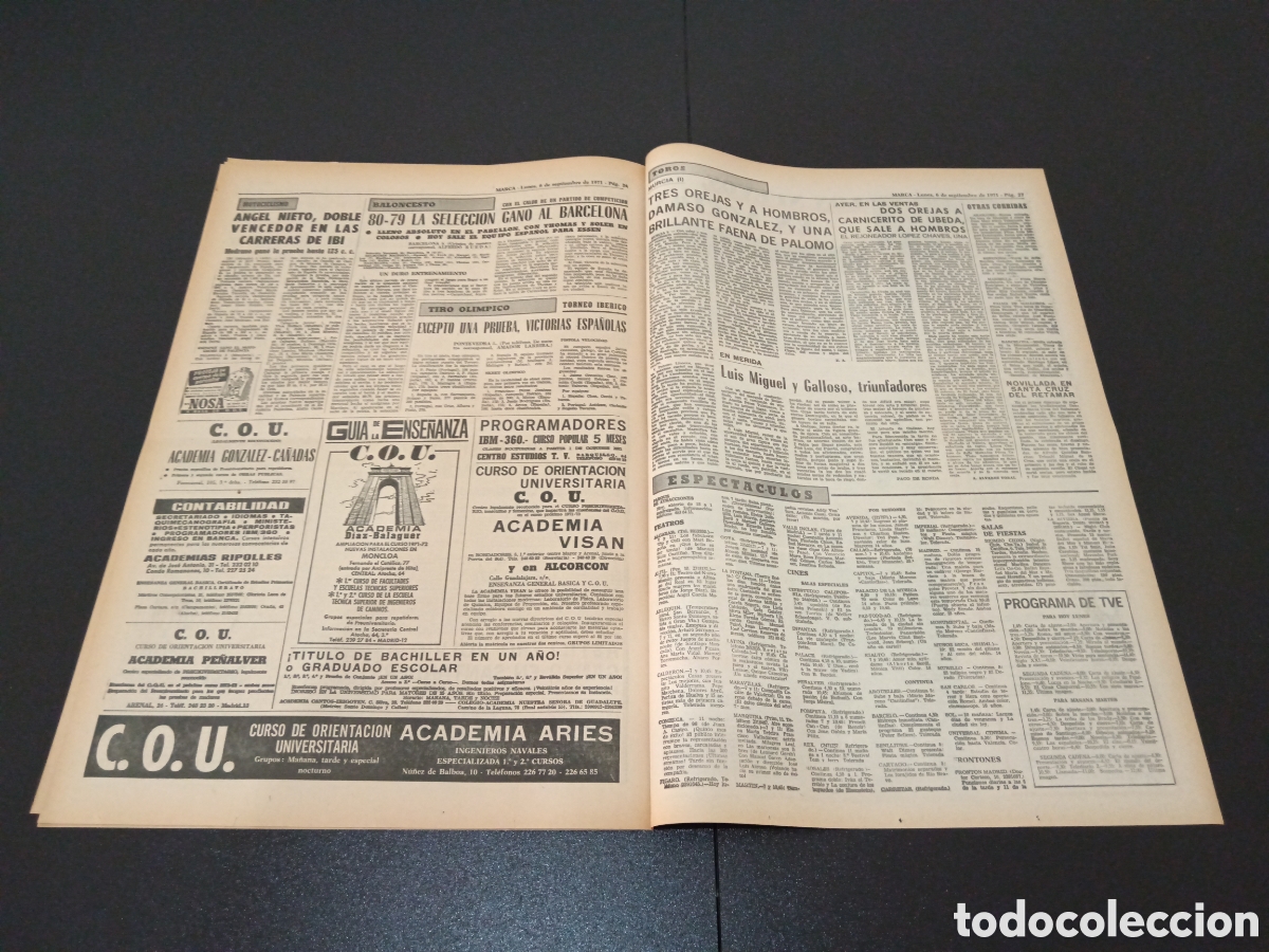 Coleccionismo deportivo: MARCA 06/09/1971 - Foto 12