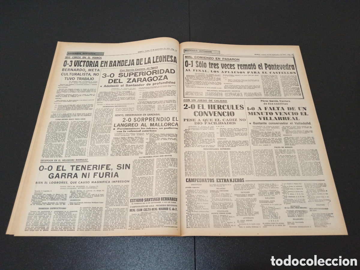 Coleccionismo deportivo: MARCA 13/09/1971 - Foto 6
