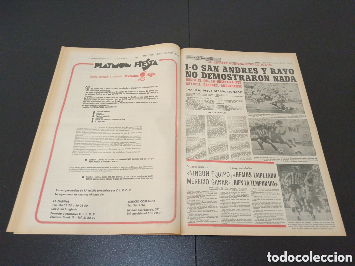 Coleccionismo deportivo: MARCA 13/09/1971 - Foto 7