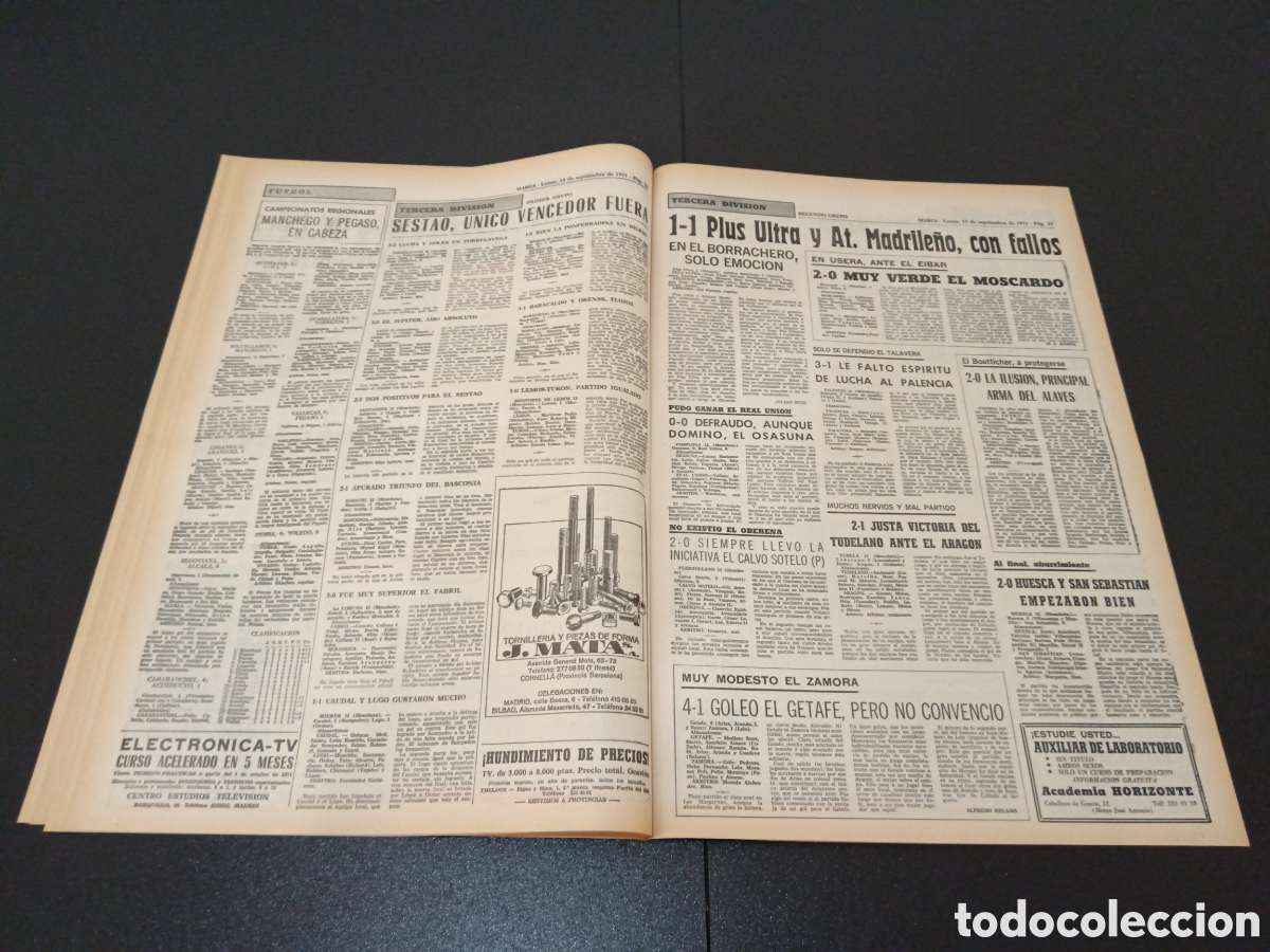 Coleccionismo deportivo: MARCA 13/09/1971 - Foto 8