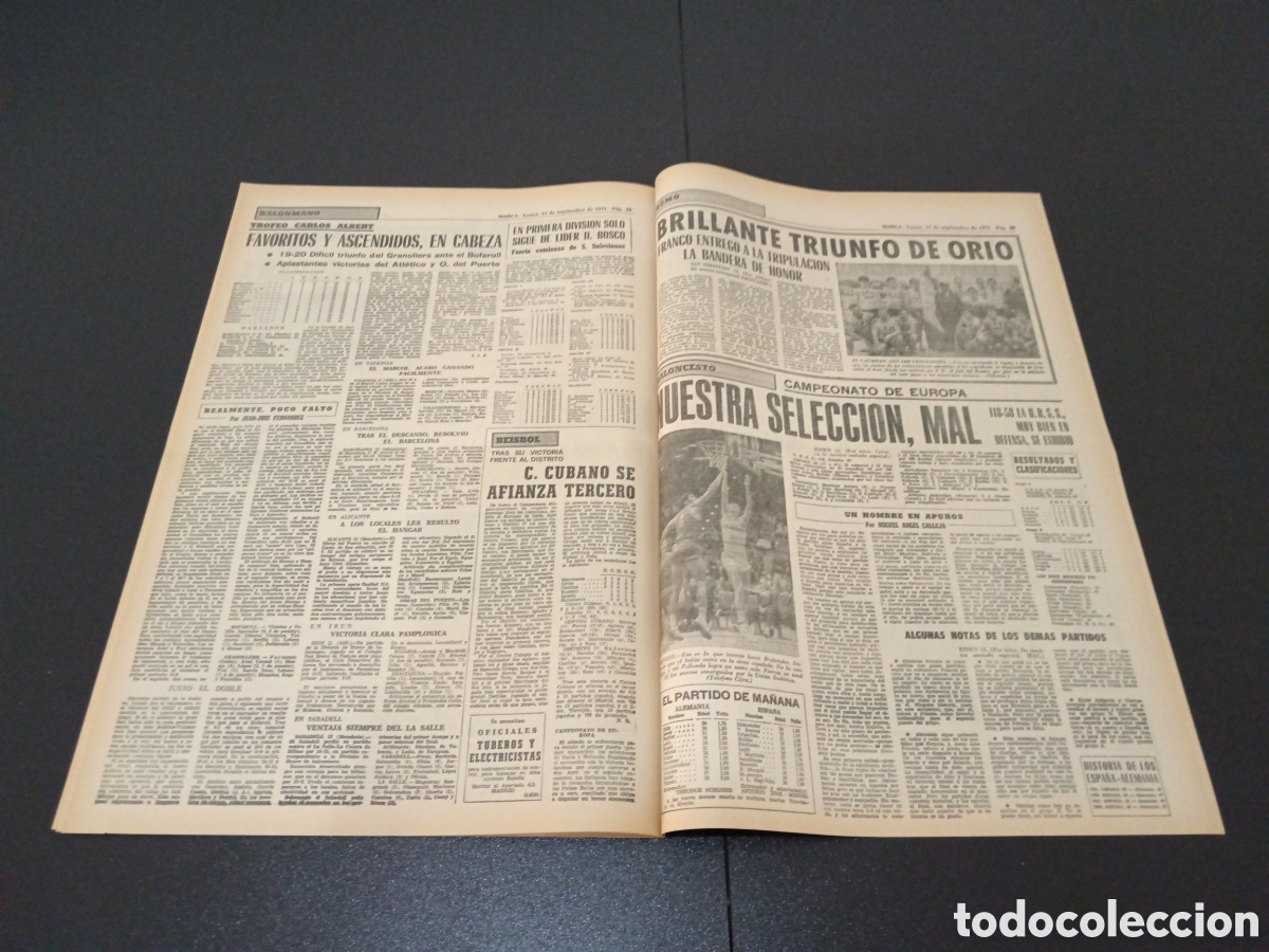 Coleccionismo deportivo: MARCA 13/09/1971 - Foto 10