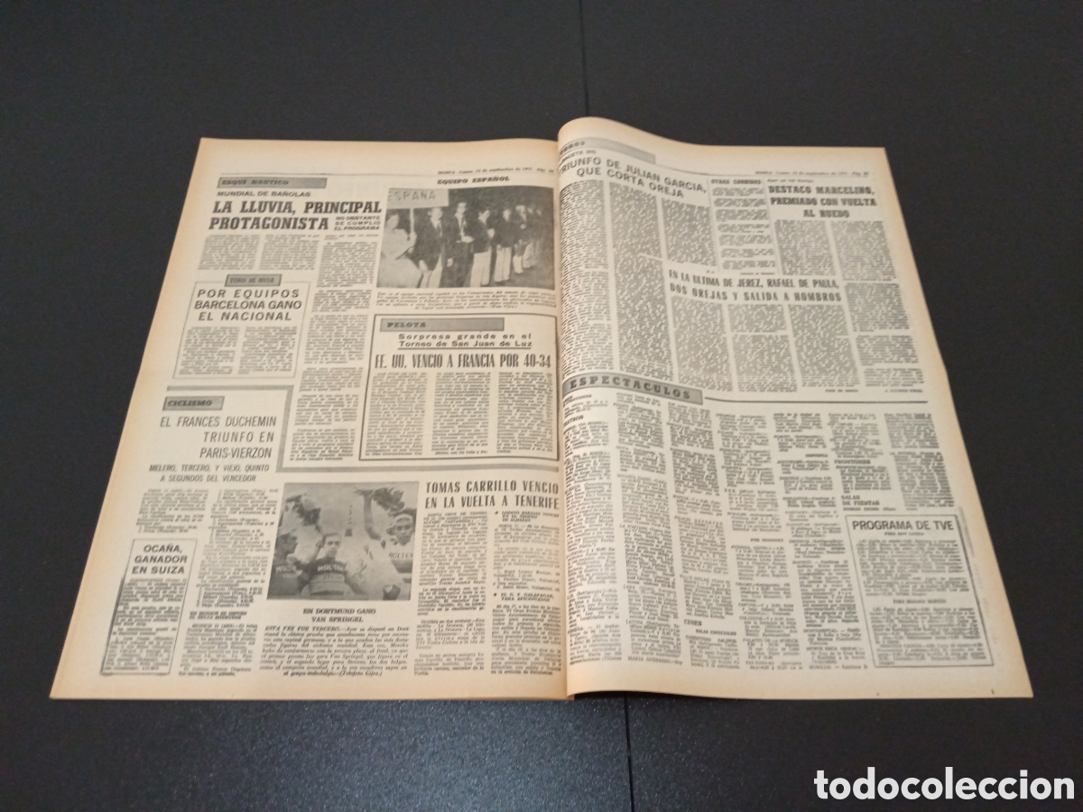 Coleccionismo deportivo: MARCA 13/09/1971 - Foto 11