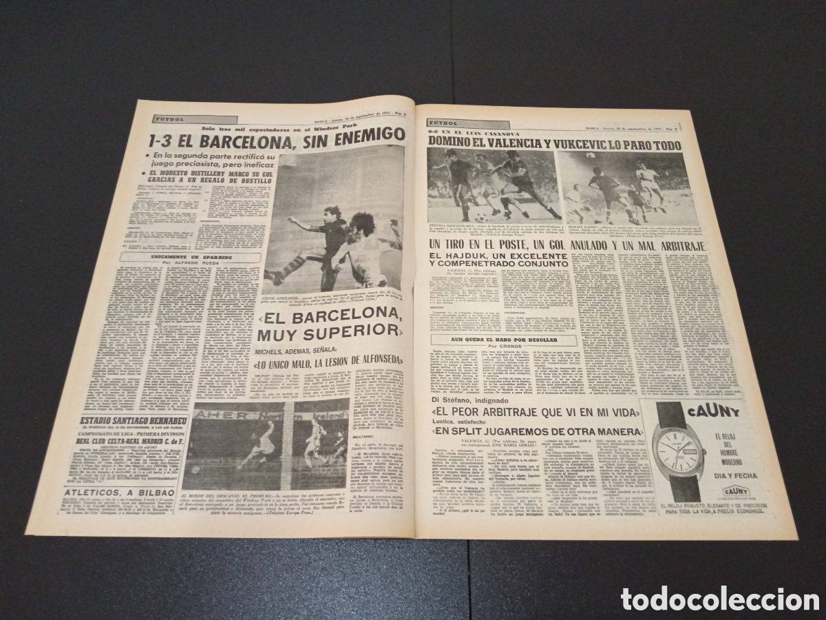 Coleccionismo deportivo: MARCA 16/09/1971 - Foto 3