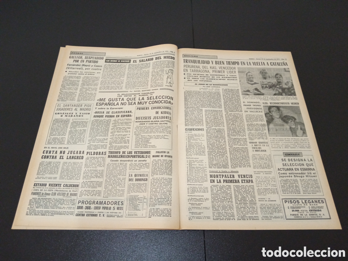 Coleccionismo deportivo: MARCA 16/09/1971 - Foto 5