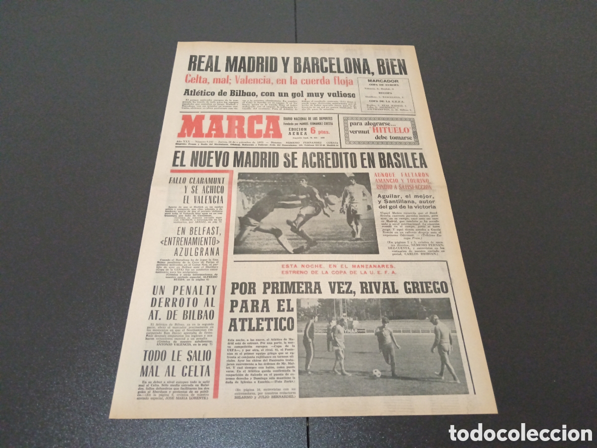 Coleccionismo deportivo: MARCA 16/09/1971 - Foto 1
