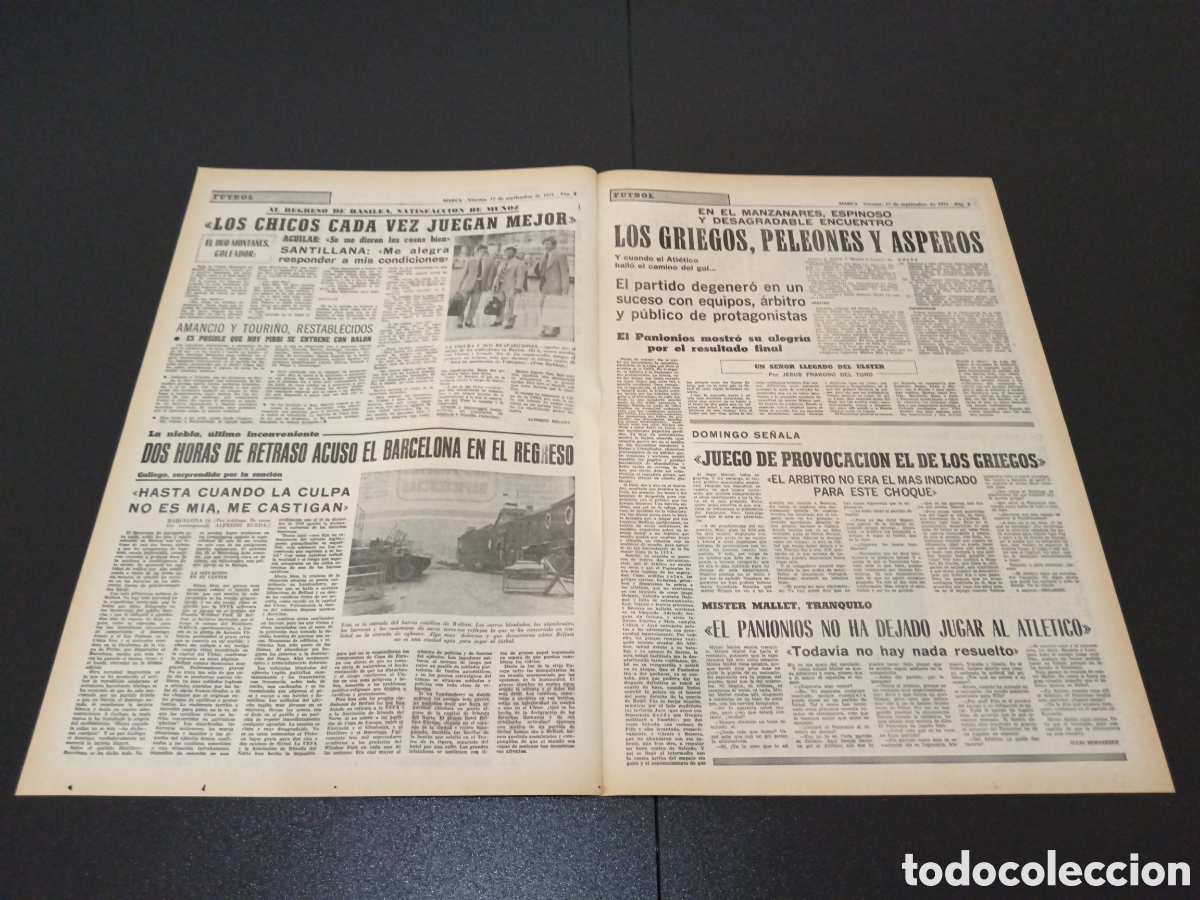 Coleccionismo deportivo: MARCA 17/09/1971 - Foto 2