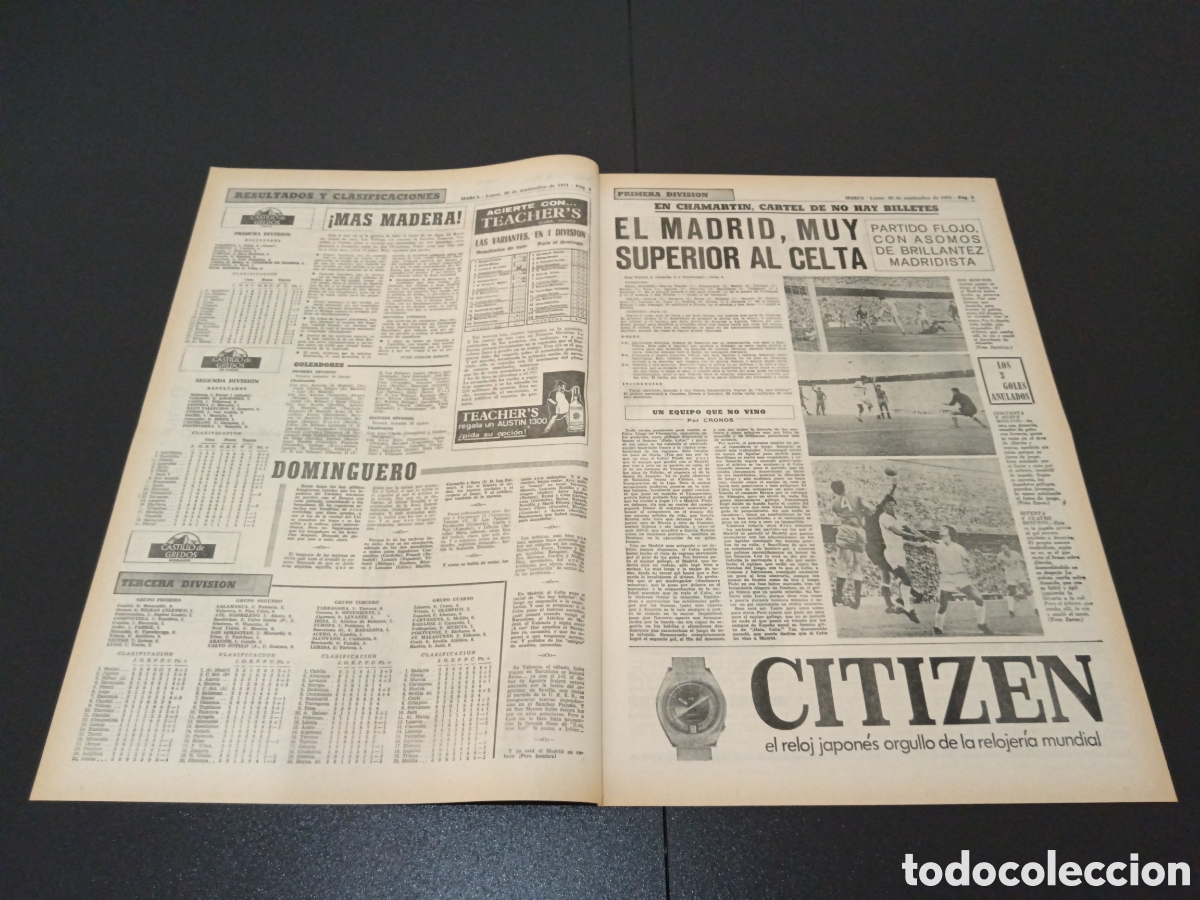 Coleccionismo deportivo: MARCA 20/09/1971 - Foto 2