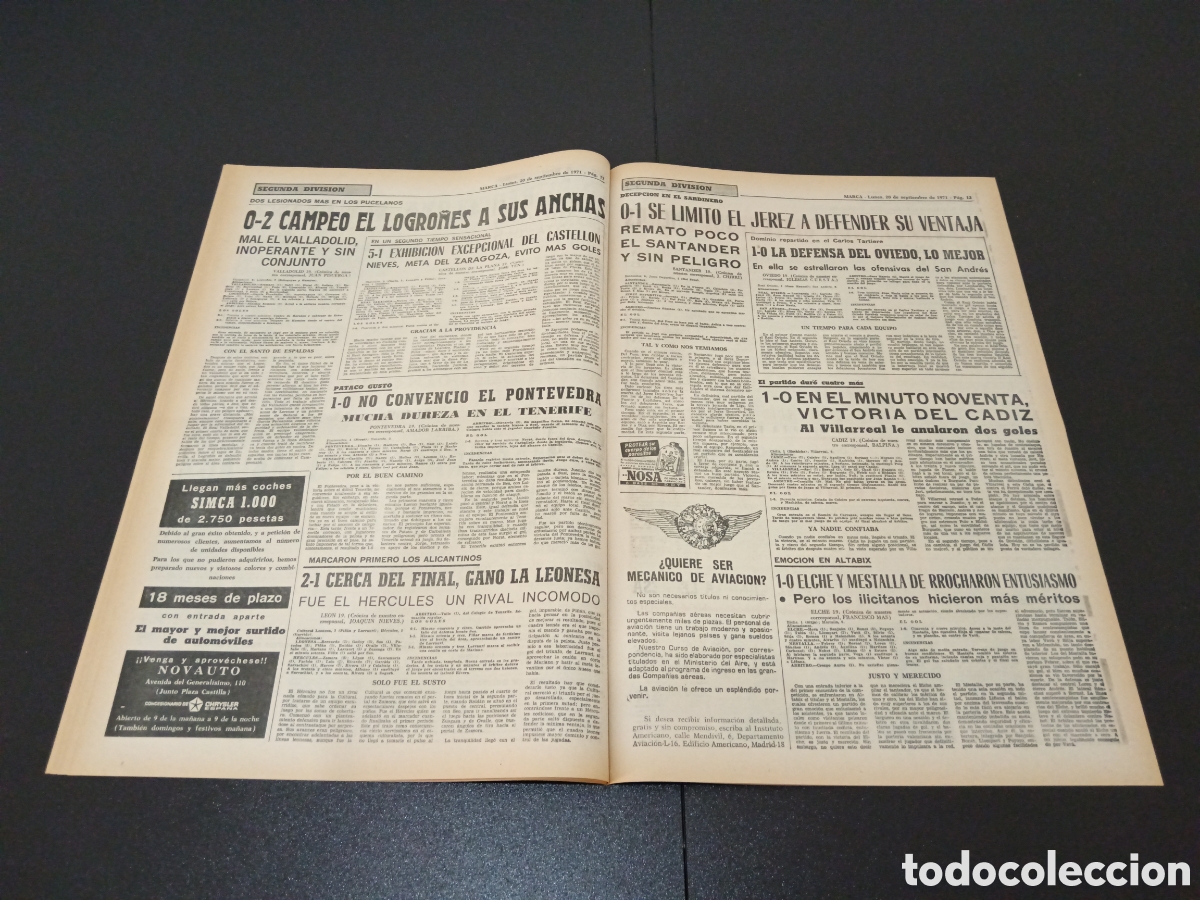 Coleccionismo deportivo: MARCA 20/09/1971 - Foto 7