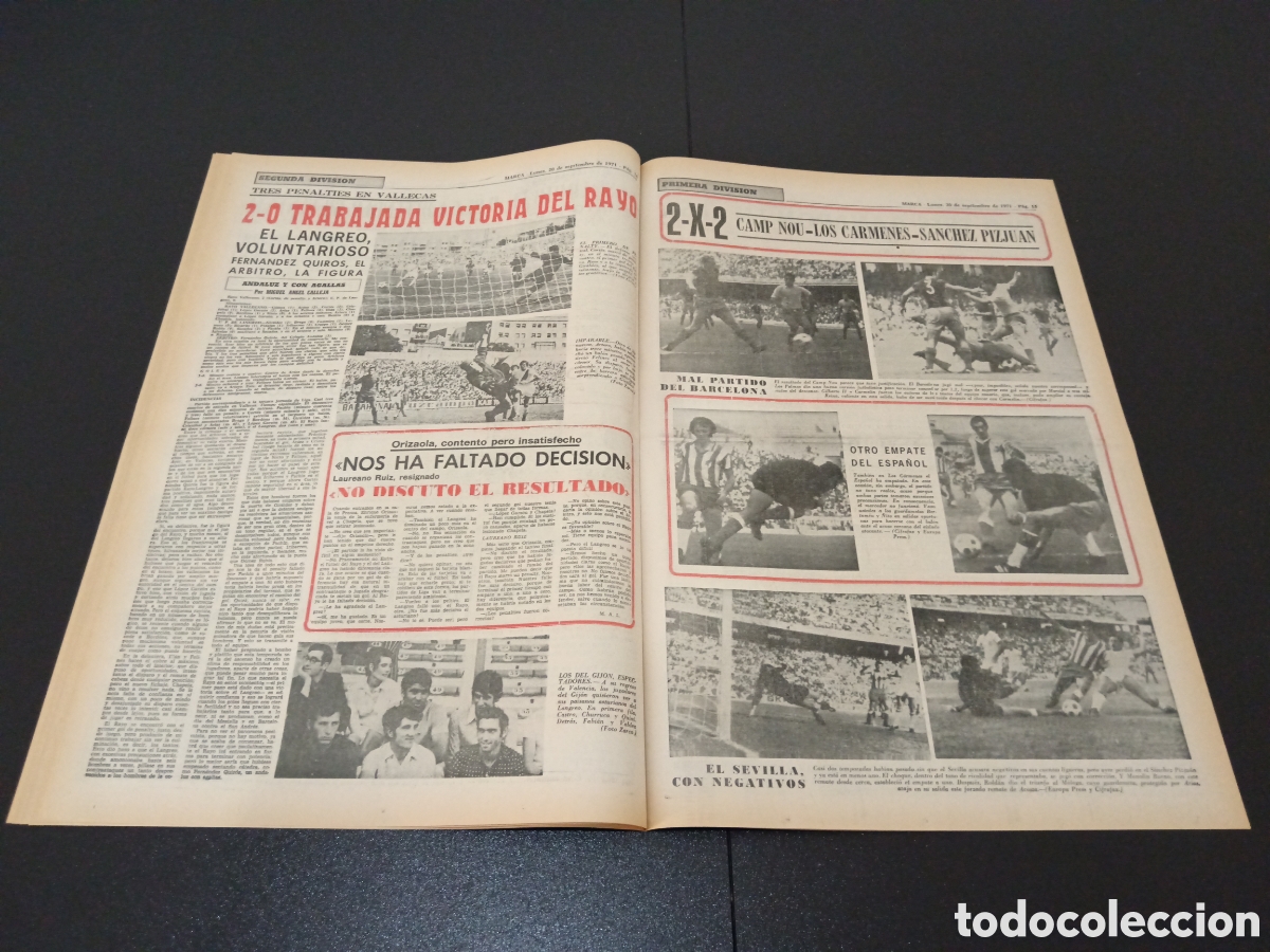 Coleccionismo deportivo: MARCA 20/09/1971 - Foto 8