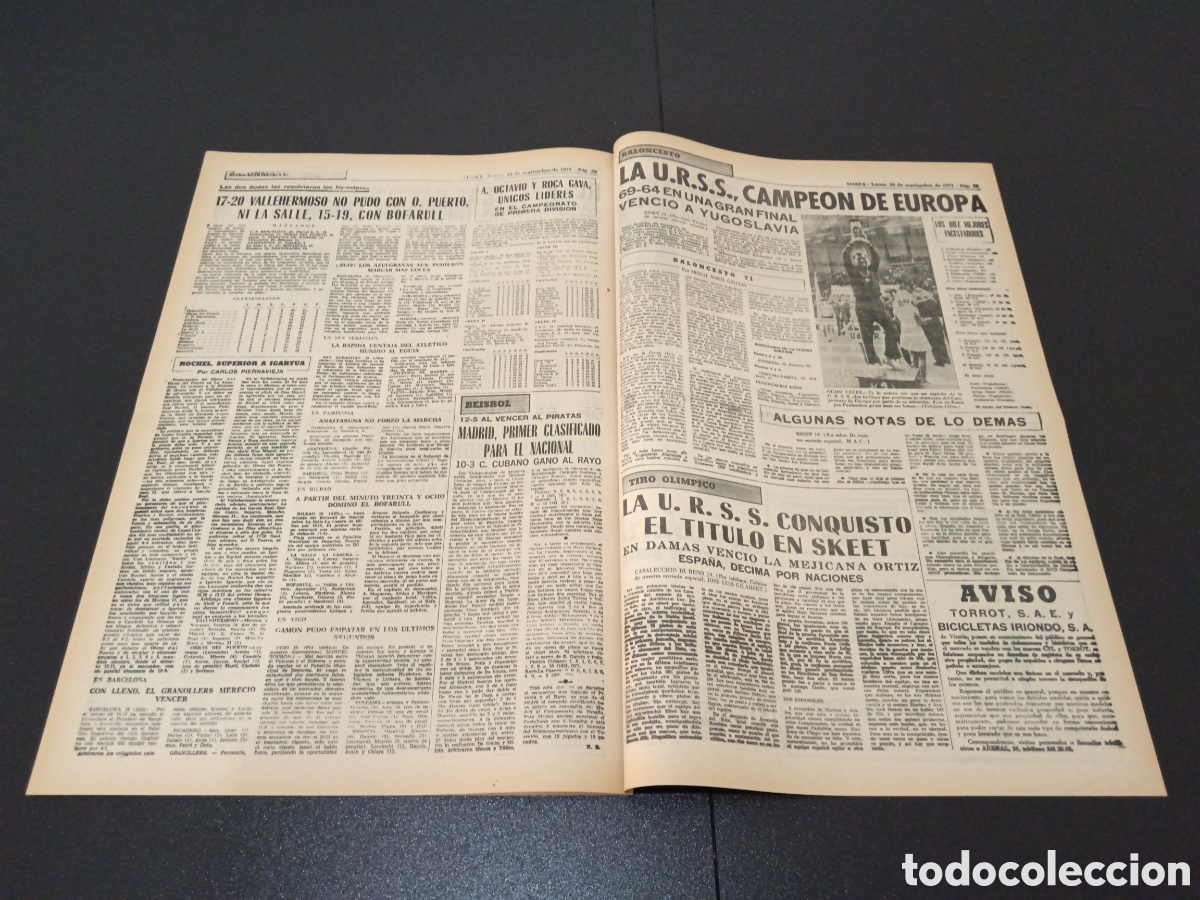 Coleccionismo deportivo: MARCA 20/09/1971 - Foto 11