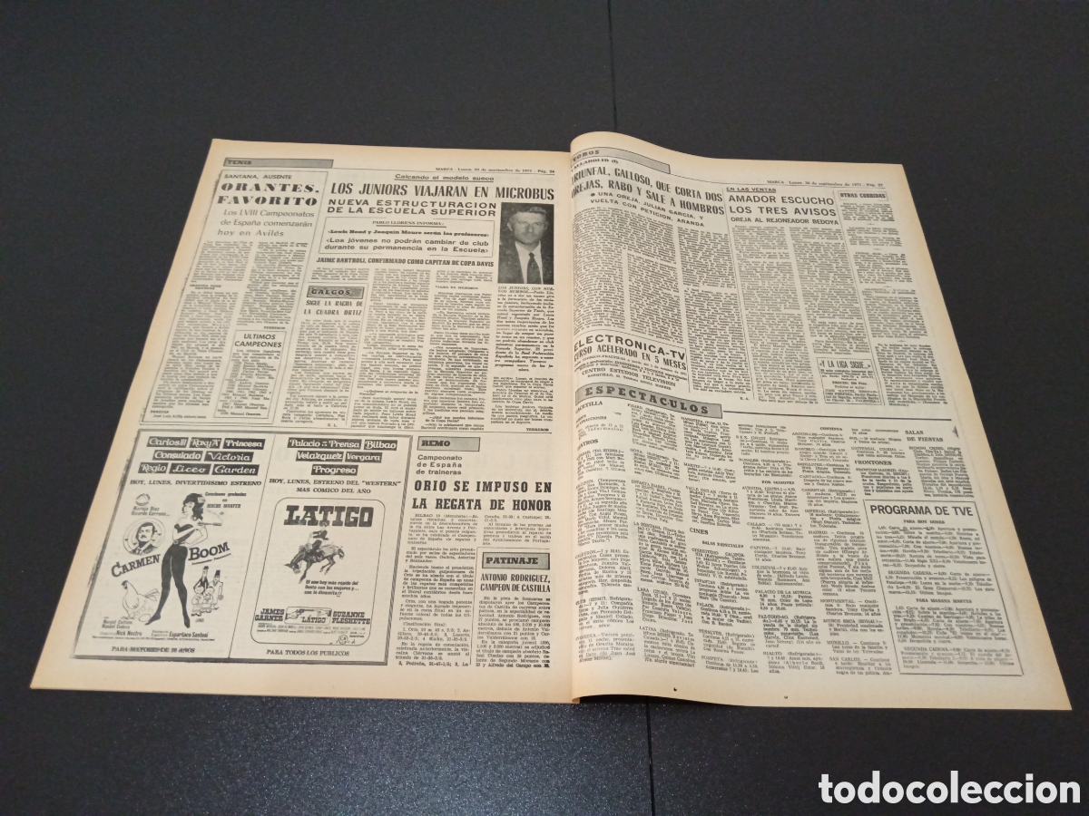 Coleccionismo deportivo: MARCA 20/09/1971 - Foto 12