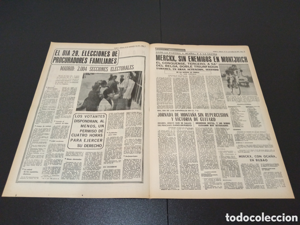 Coleccionismo deportivo: MARCA 25/09/1971 - Foto 2