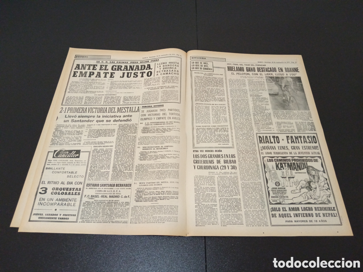 Coleccionismo deportivo: MARCA 26/09/1971 - Foto 3