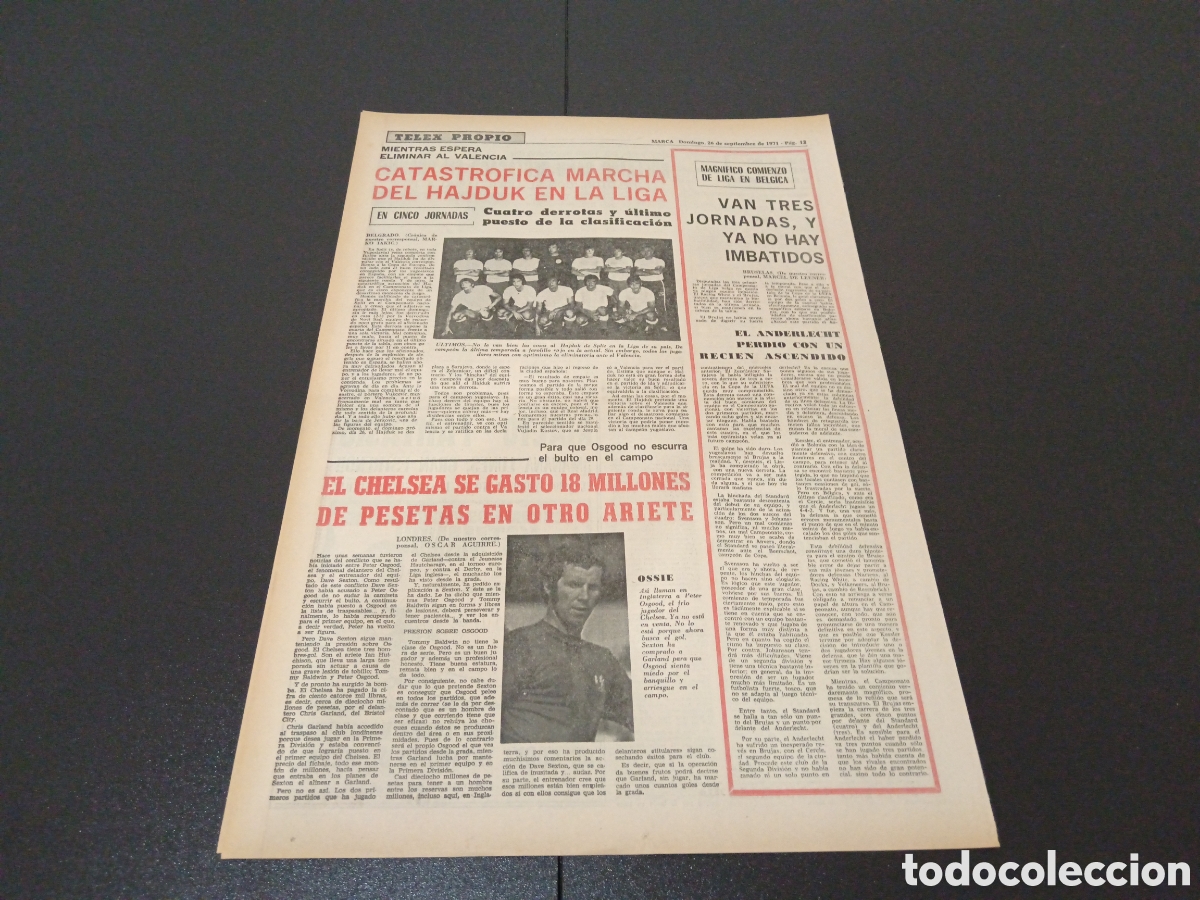 Coleccionismo deportivo: MARCA 26/09/1971 - Foto 4