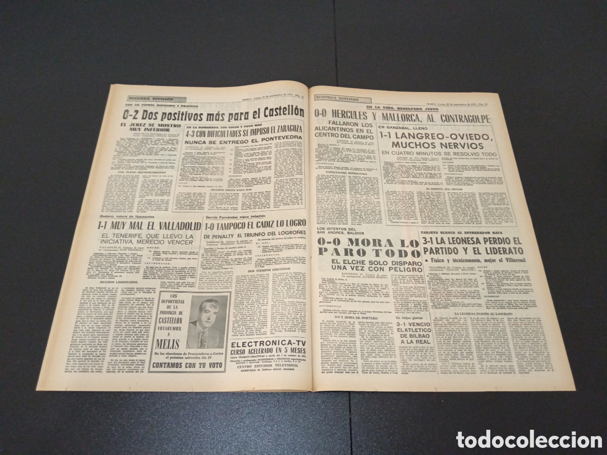 Coleccionismo deportivo: MARCA 27/09/1971 - Foto 7