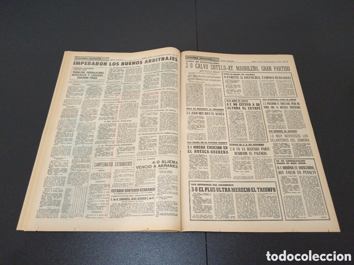Coleccionismo deportivo: MARCA 27/09/1971 - Foto 9