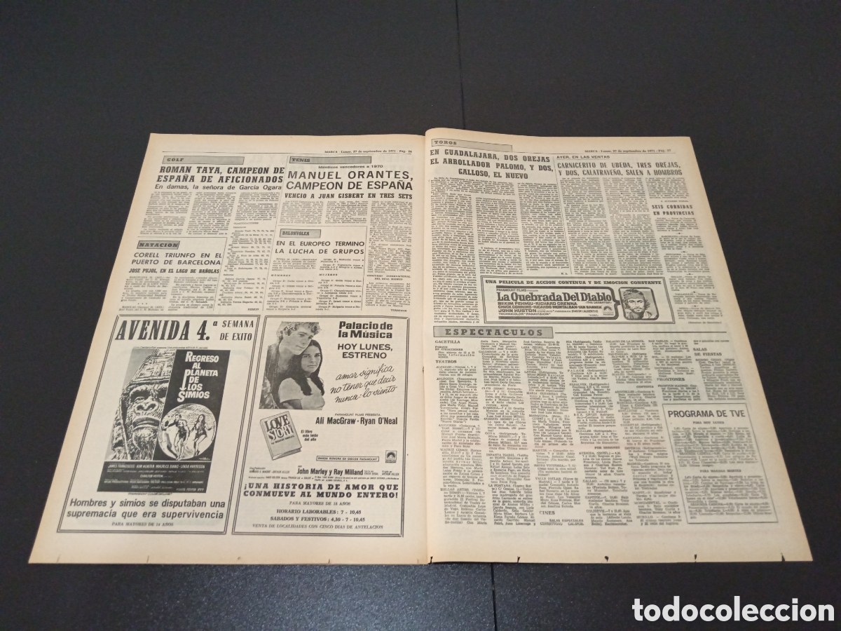 Coleccionismo deportivo: MARCA 27/09/1971 - Foto 12