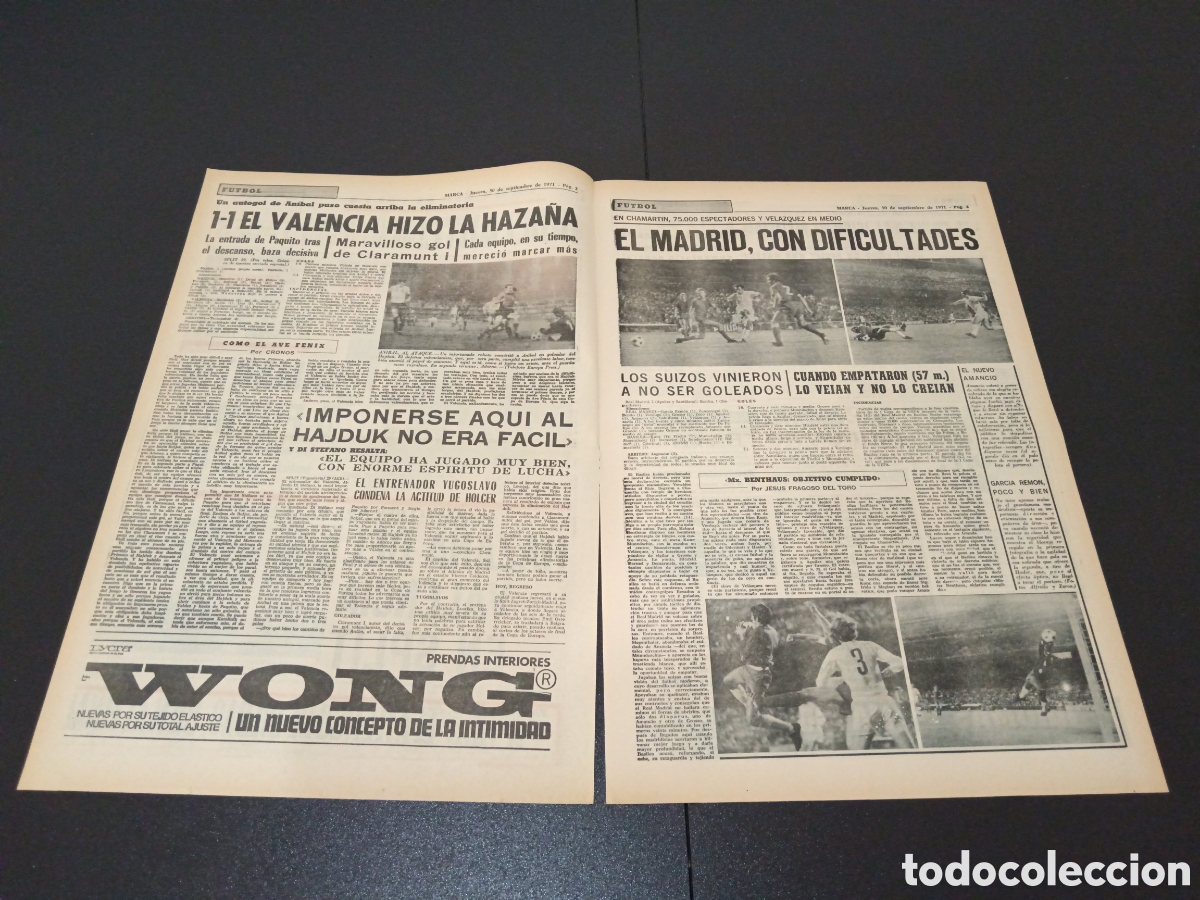 Coleccionismo deportivo: MARCA 30/09/1971 - Foto 2