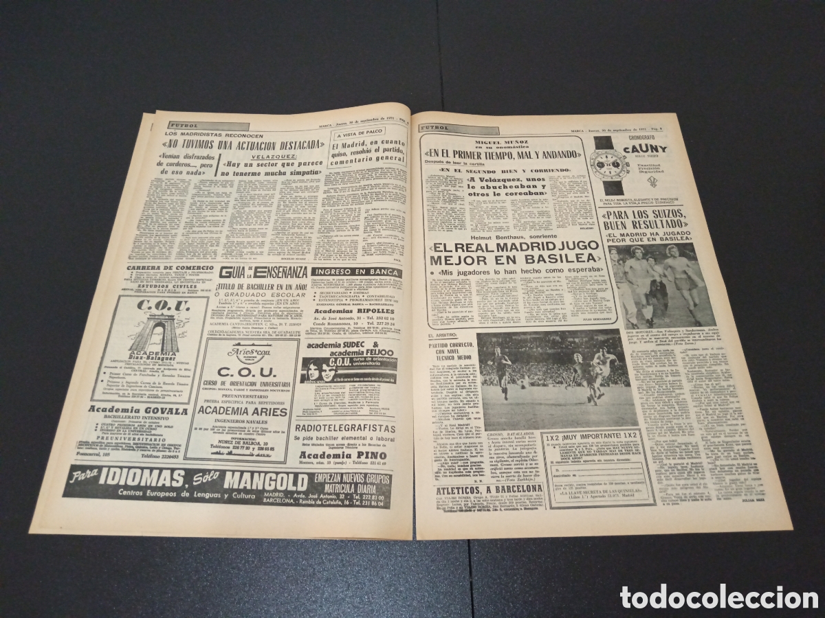 Coleccionismo deportivo: MARCA 30/09/1971 - Foto 3