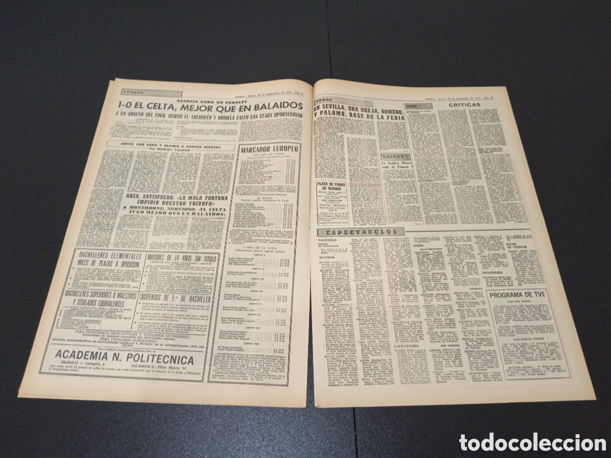 Coleccionismo deportivo: MARCA 30/09/1971 - Foto 5