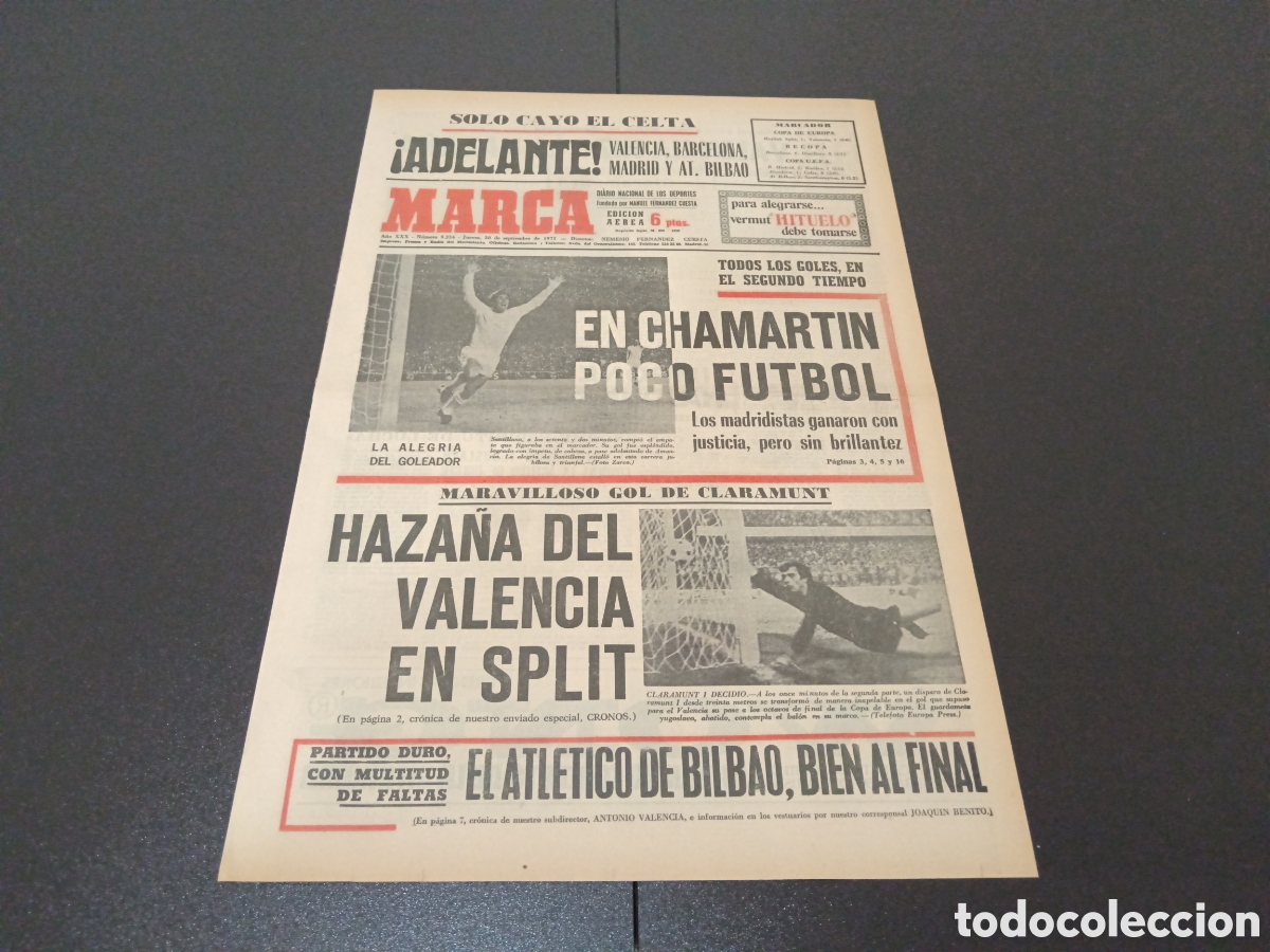 Coleccionismo deportivo: MARCA 30/09/1971 - Foto 1