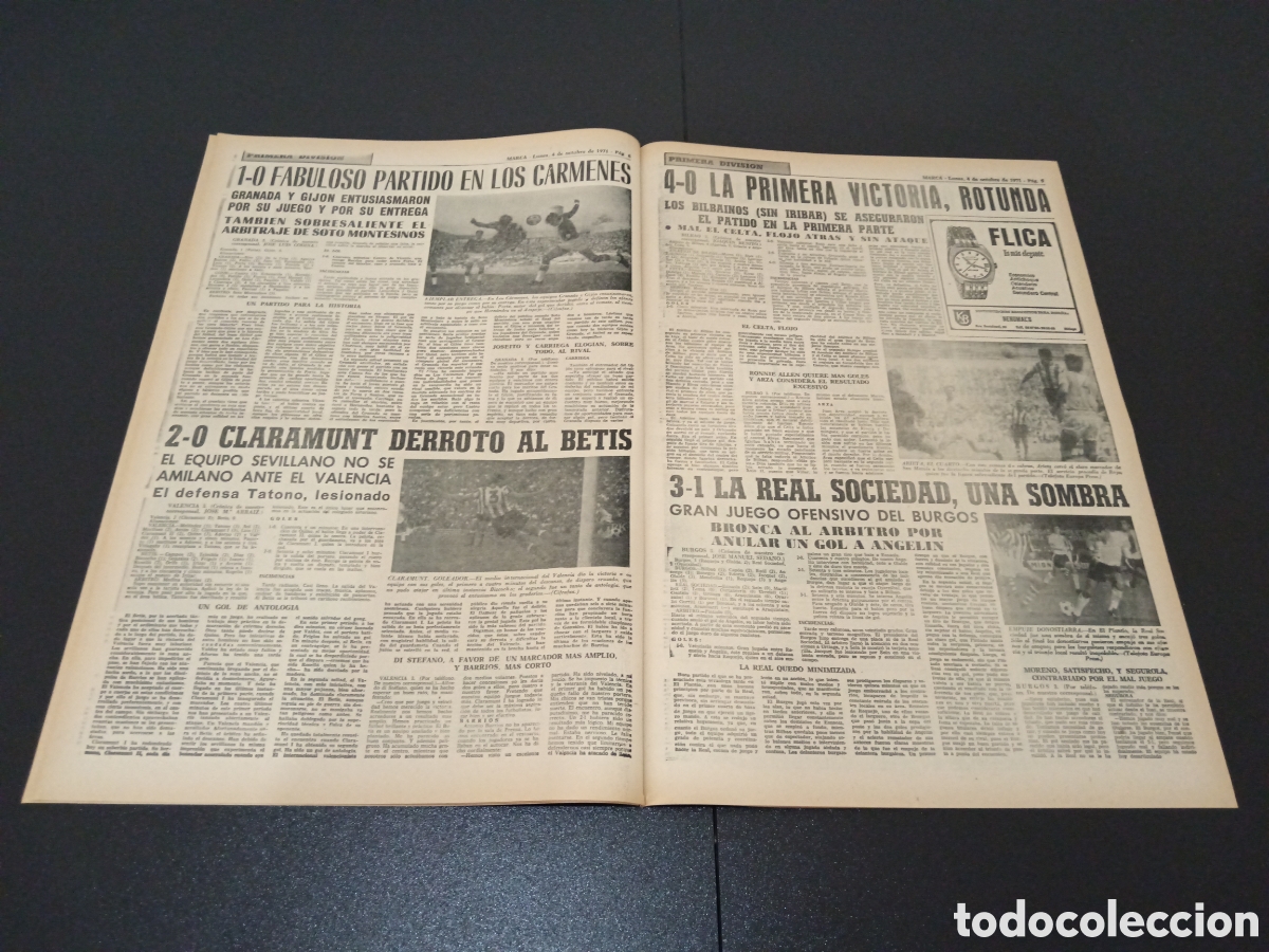 Coleccionismo deportivo: MARCA 04/10/1971 - Foto 5