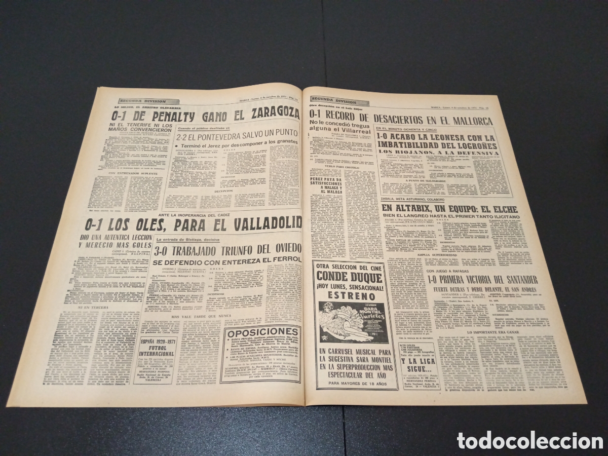 Coleccionismo deportivo: MARCA 04/10/1971 - Foto 7