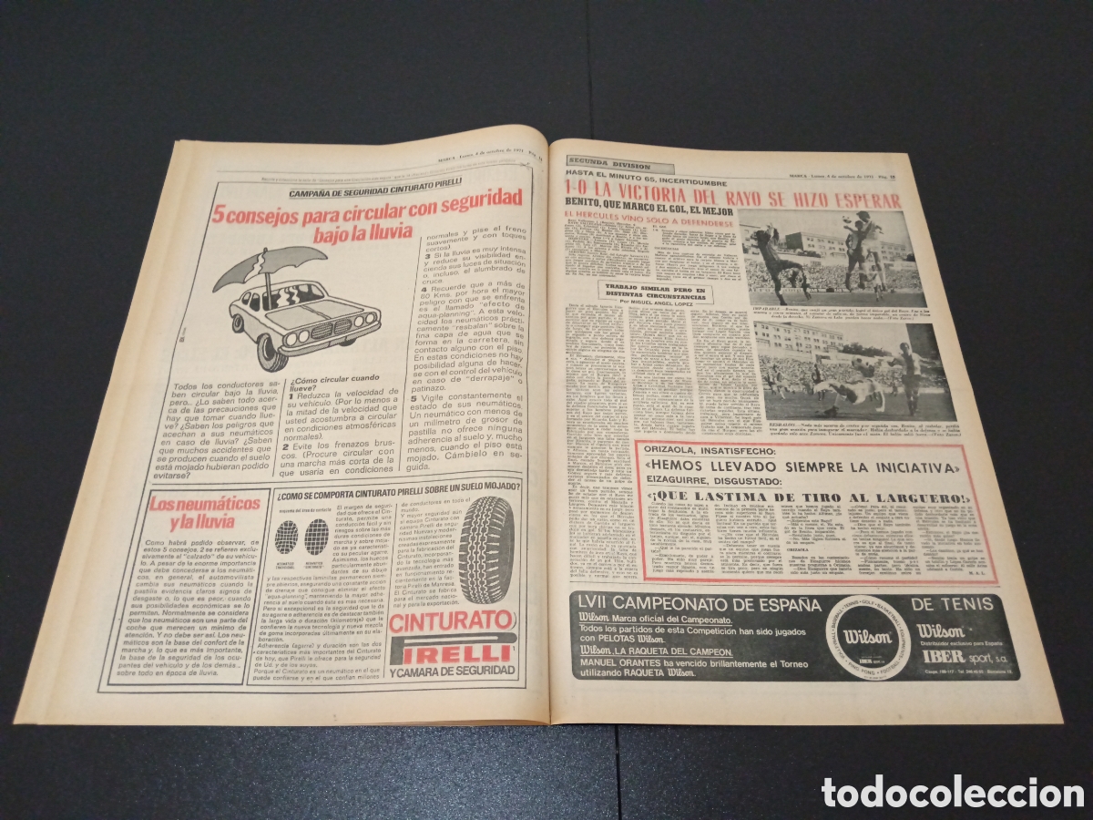 Coleccionismo deportivo: MARCA 04/10/1971 - Foto 8