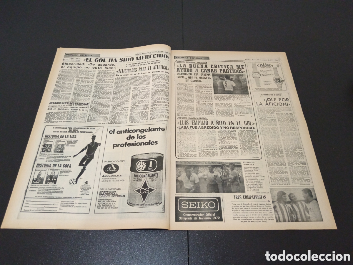 Coleccionismo deportivo: MARCA 11/10/1971 - Foto 3