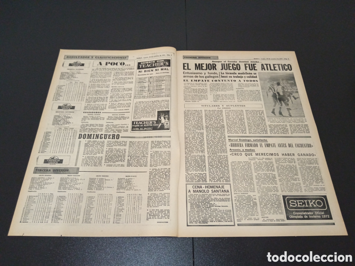 Coleccionismo deportivo: MARCA 18/10/1971 - Foto 2
