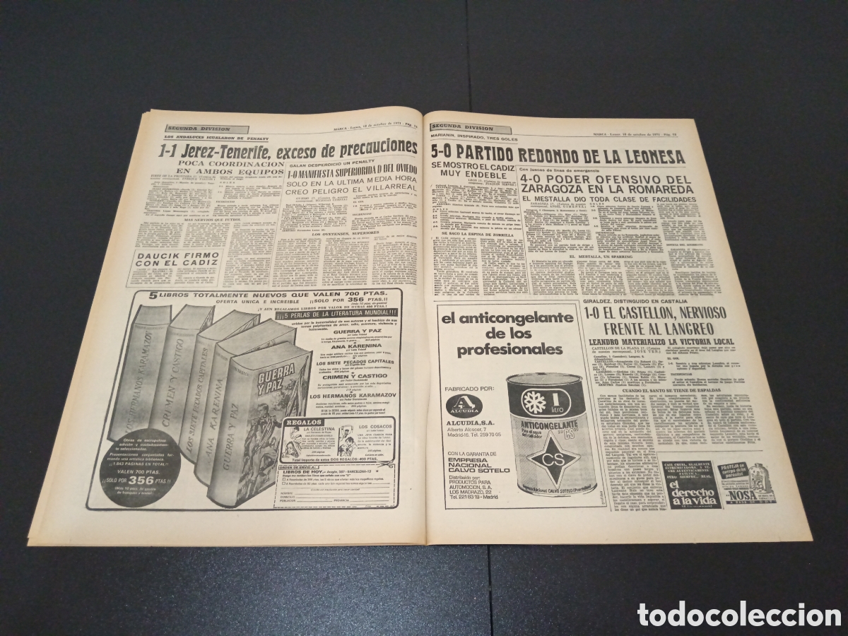 Coleccionismo deportivo: MARCA 18/10/1971 - Foto 7