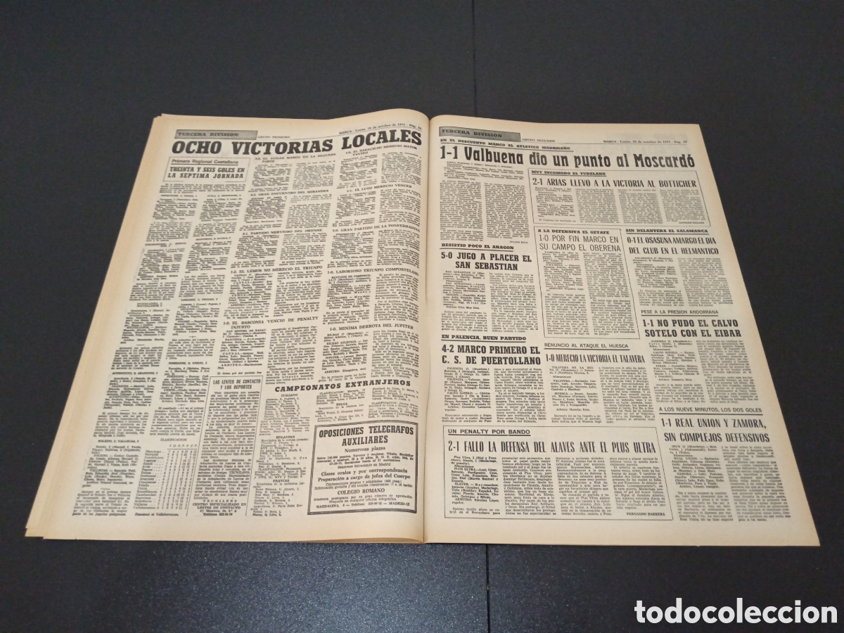 Coleccionismo deportivo: MARCA 18/10/1971 - Foto 9