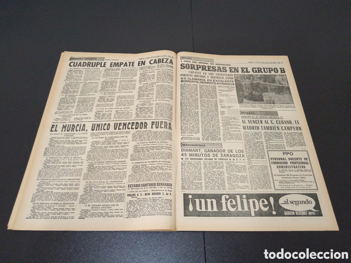 Coleccionismo deportivo: MARCA 18/10/1971 - Foto 10