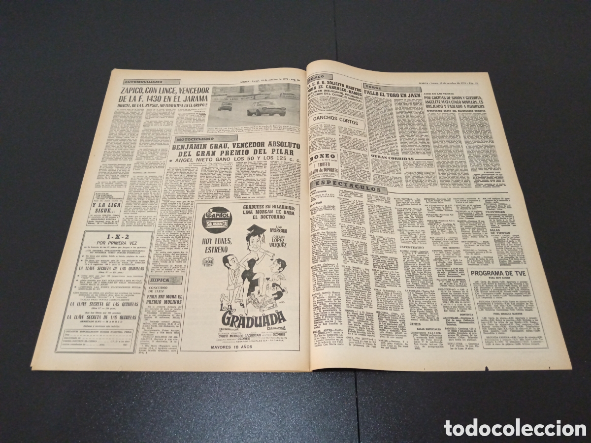 Coleccionismo deportivo: MARCA 18/10/1971 - Foto 12