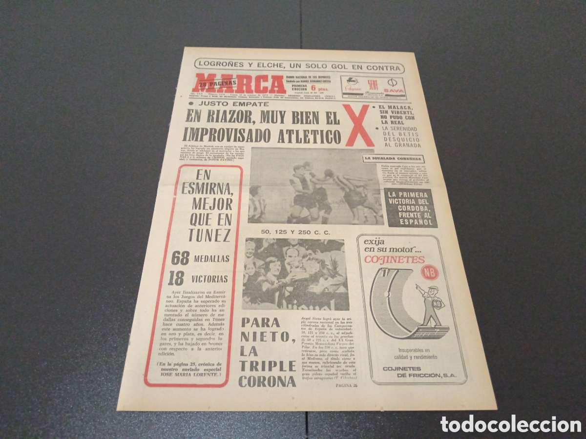 Coleccionismo deportivo: MARCA 18/10/1971 - Foto 1