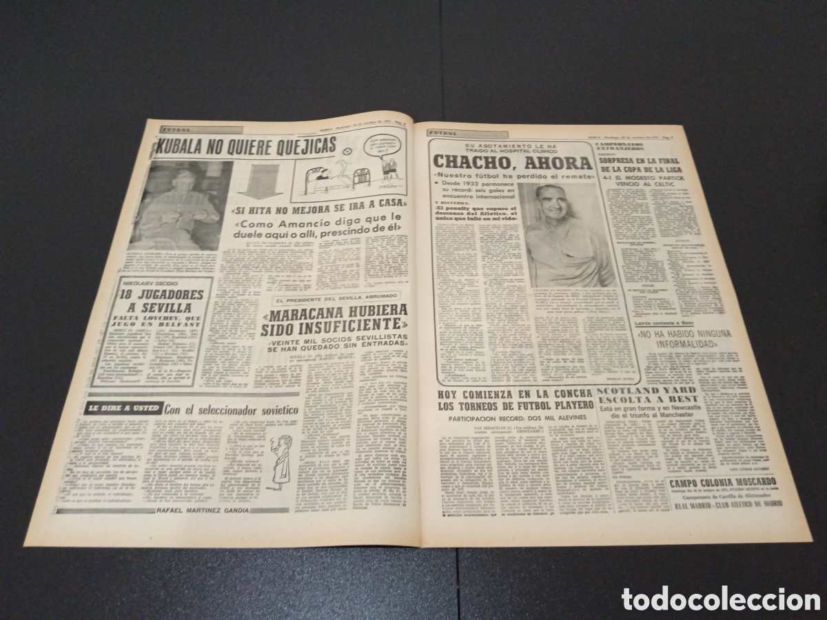 Coleccionismo deportivo: MARCA 24/10/1971 - Foto 2