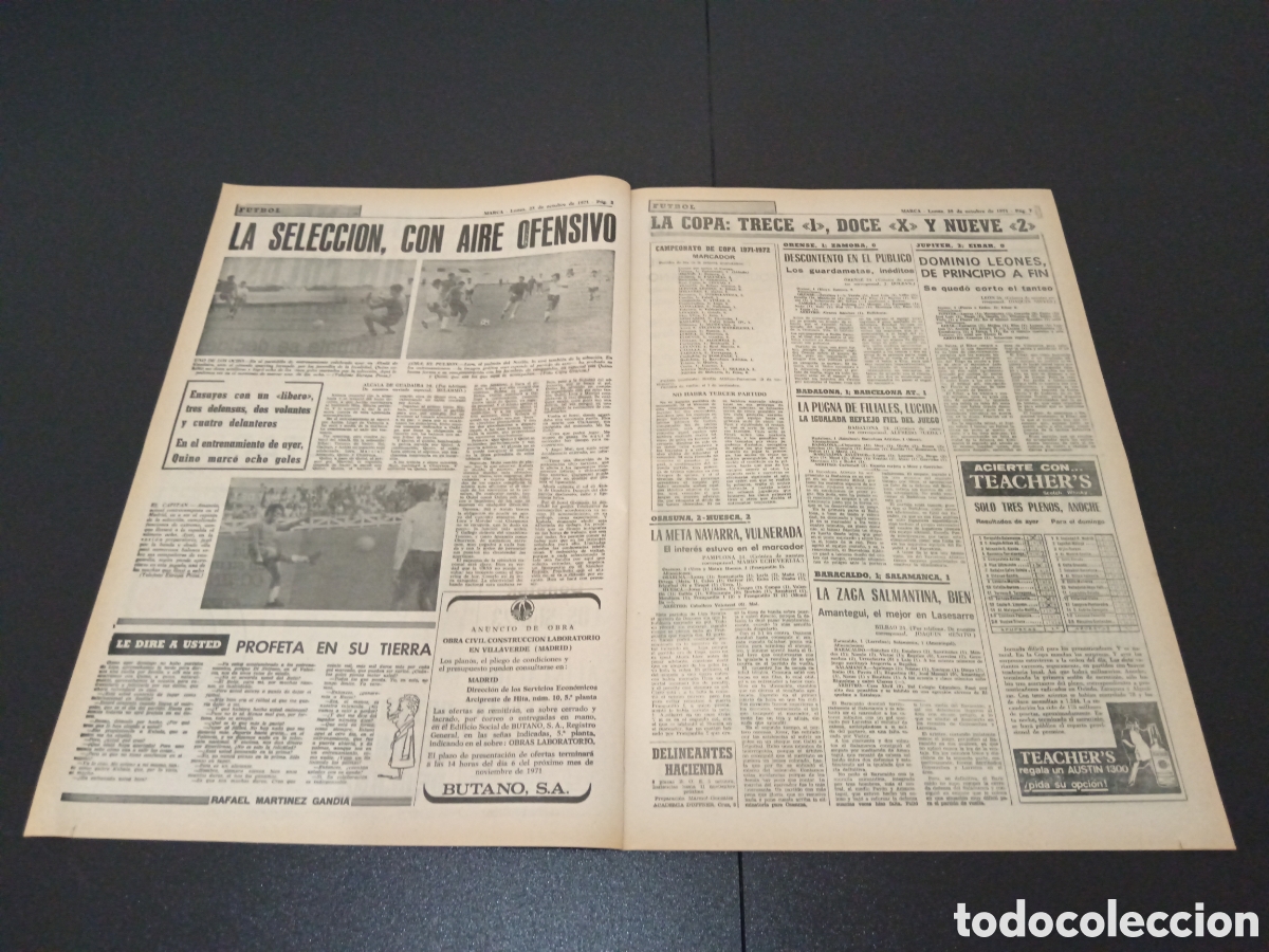 Coleccionismo deportivo: MARCA 25/10/1971 - Foto 2