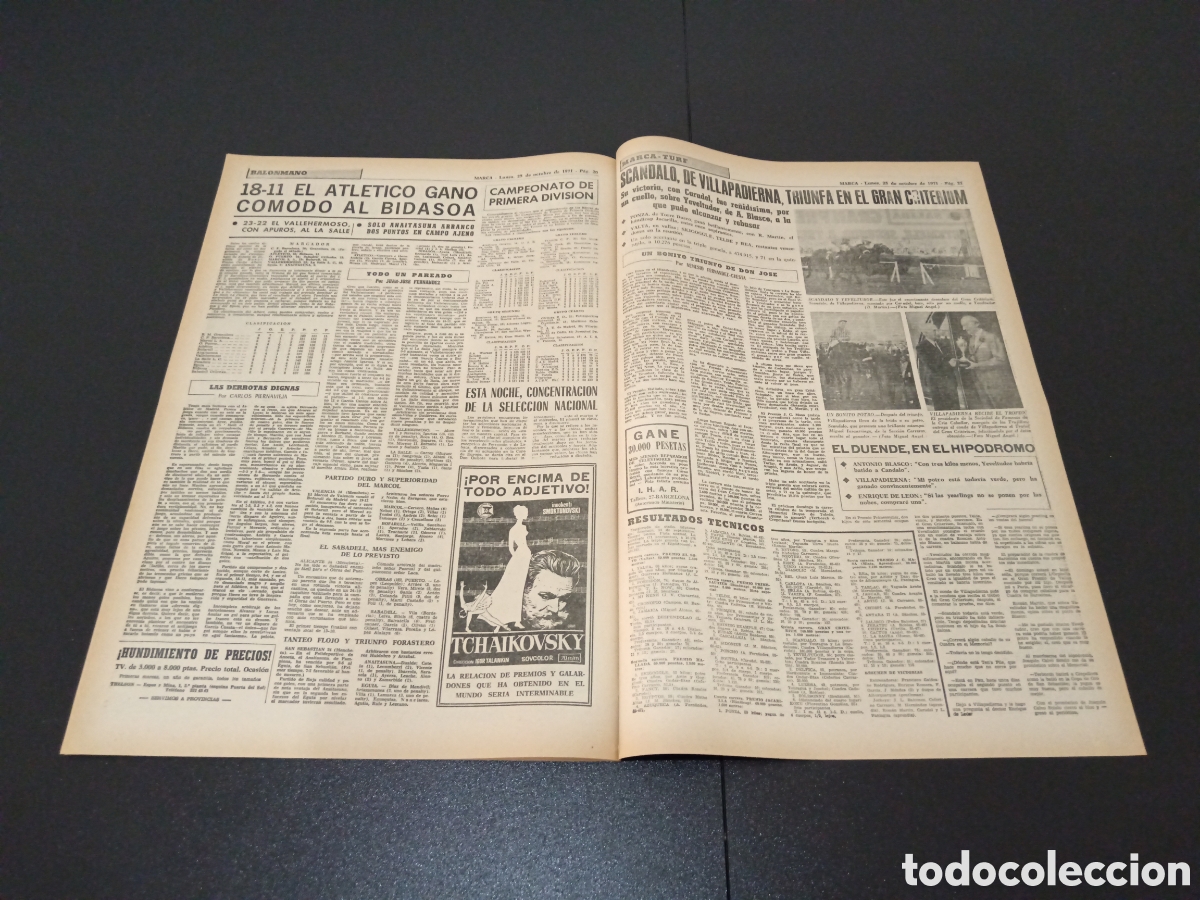 Coleccionismo deportivo: MARCA 25/10/1971 - Foto 9