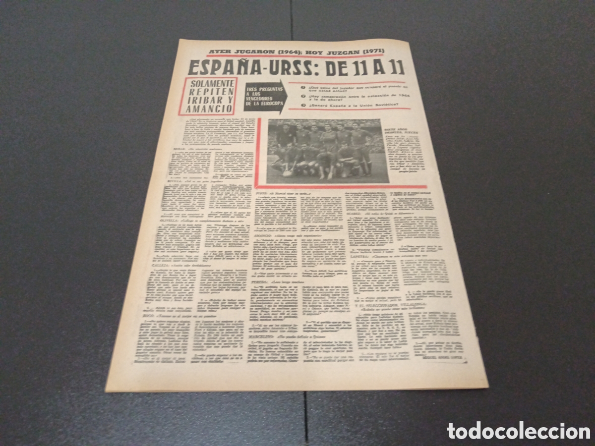 Coleccionismo deportivo: MARCA 25/10/1971 - Foto 12