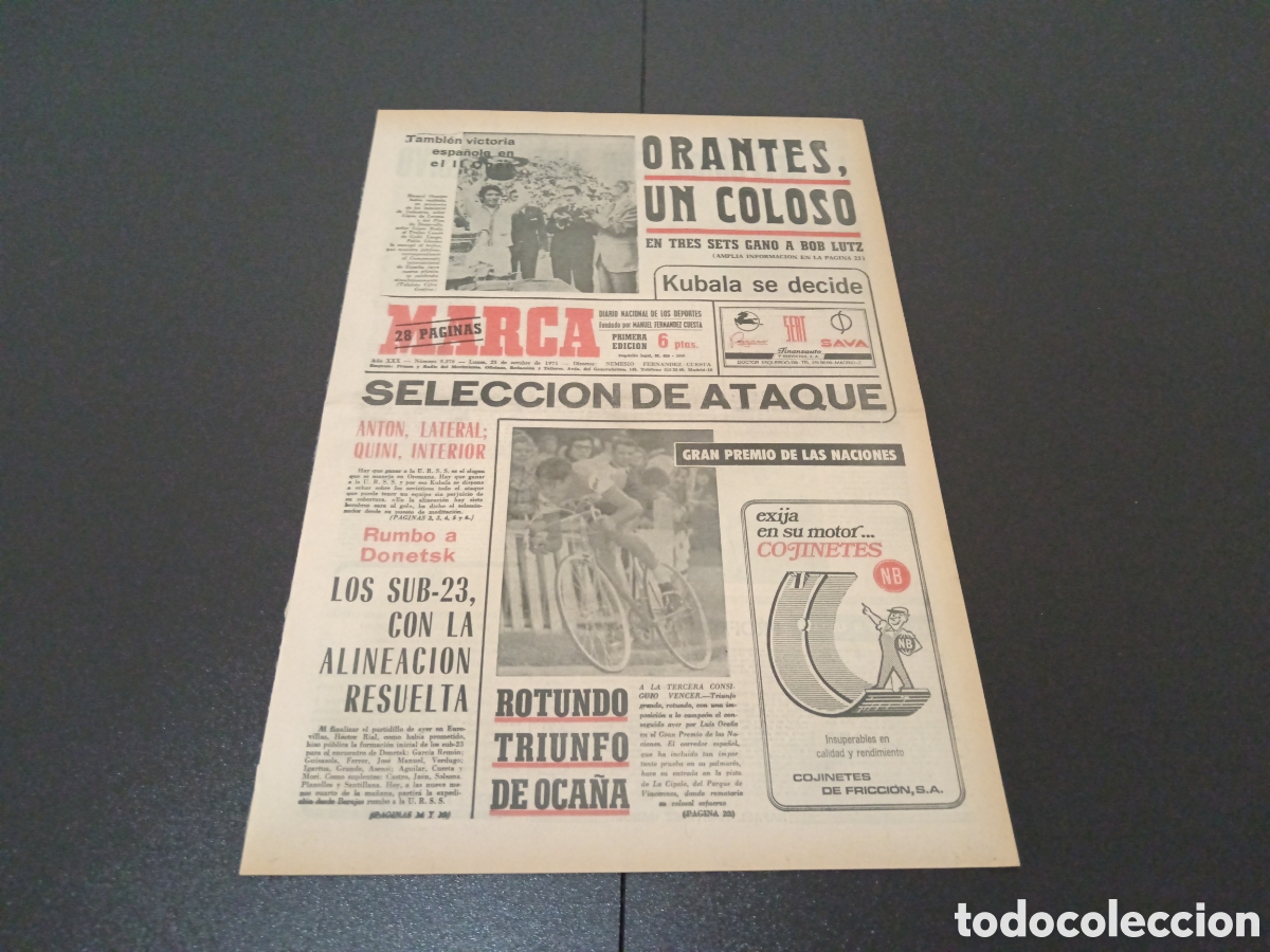 Coleccionismo deportivo: MARCA 25/10/1971 - Foto 1