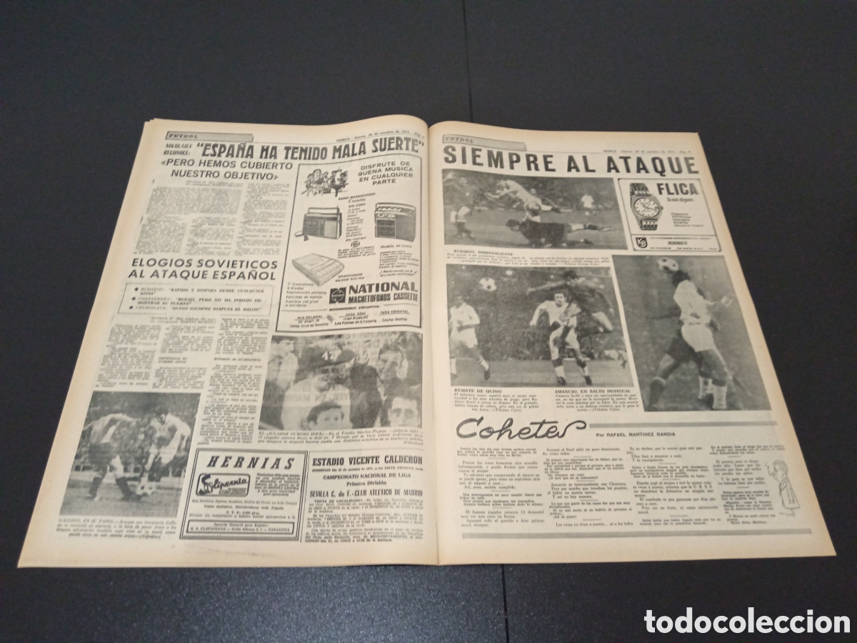 Coleccionismo deportivo: MARCA 28/10/1971 - Foto 4