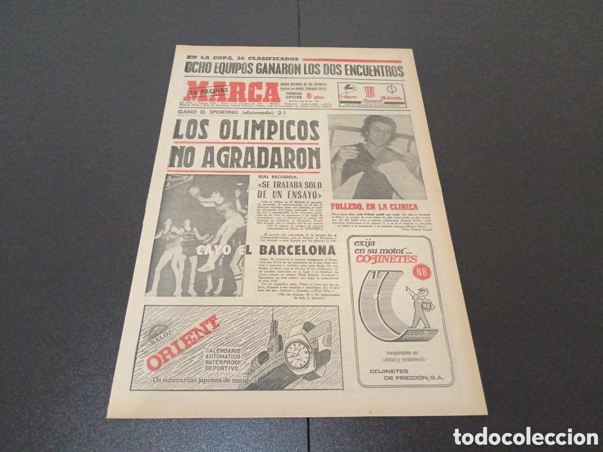 Coleccionismo deportivo: MARCA 07/09/1971 - Foto 1