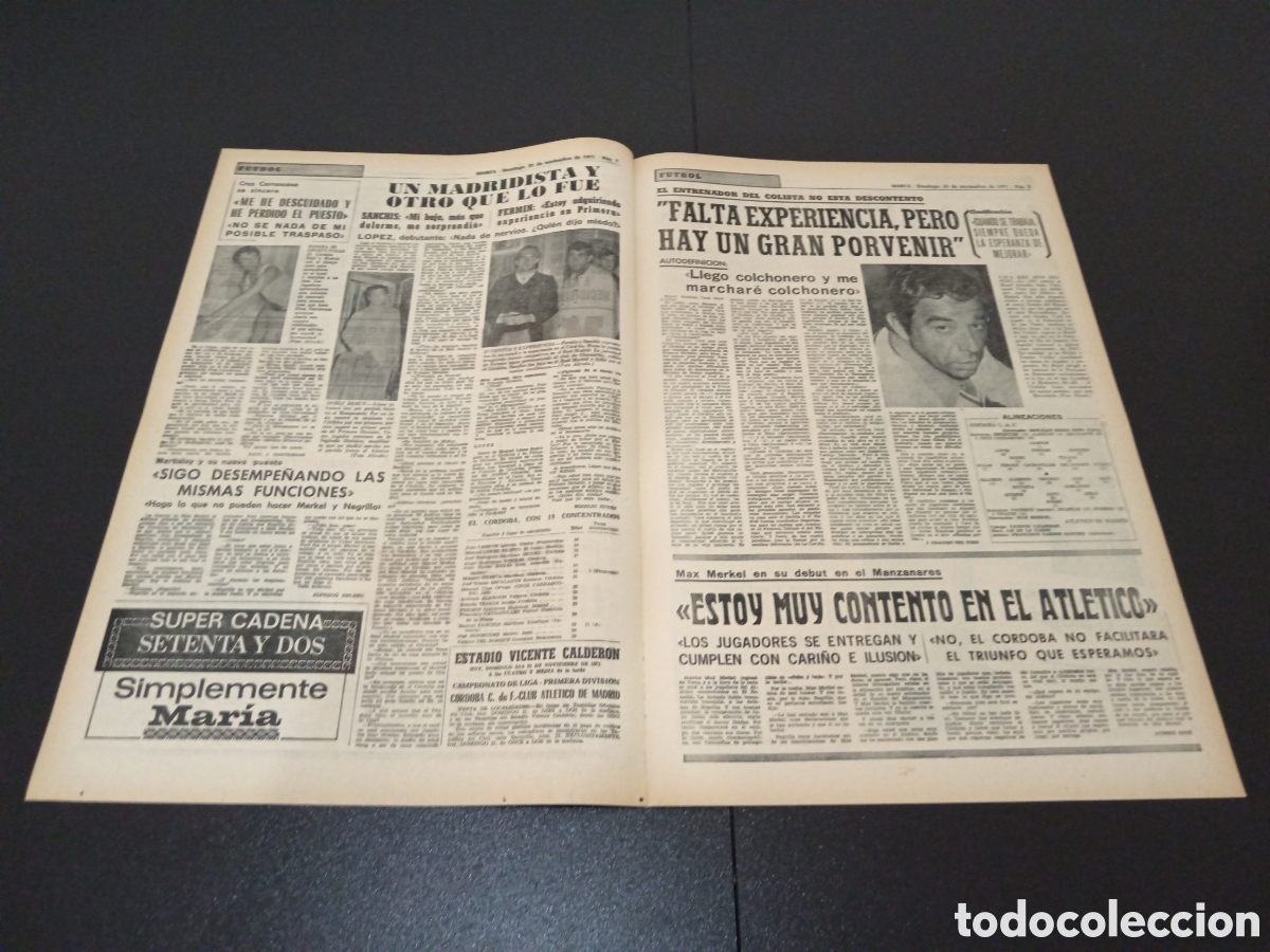 Coleccionismo deportivo: MARCA 21/11/1971 - Foto 2
