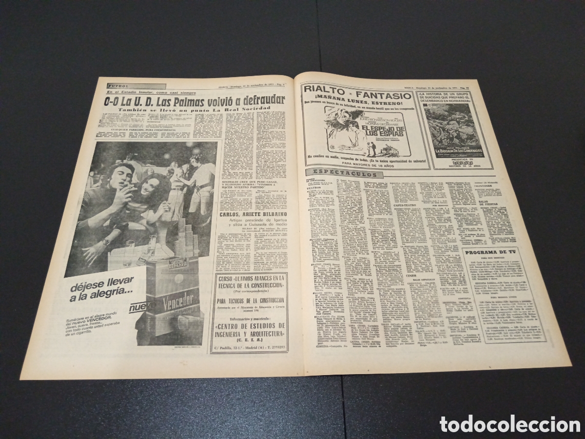 Coleccionismo deportivo: MARCA 21/11/1971 - Foto 3
