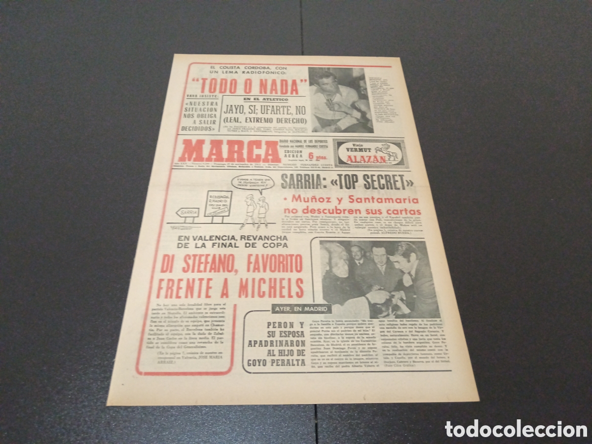 Coleccionismo deportivo: MARCA 21/11/1971 - Foto 1