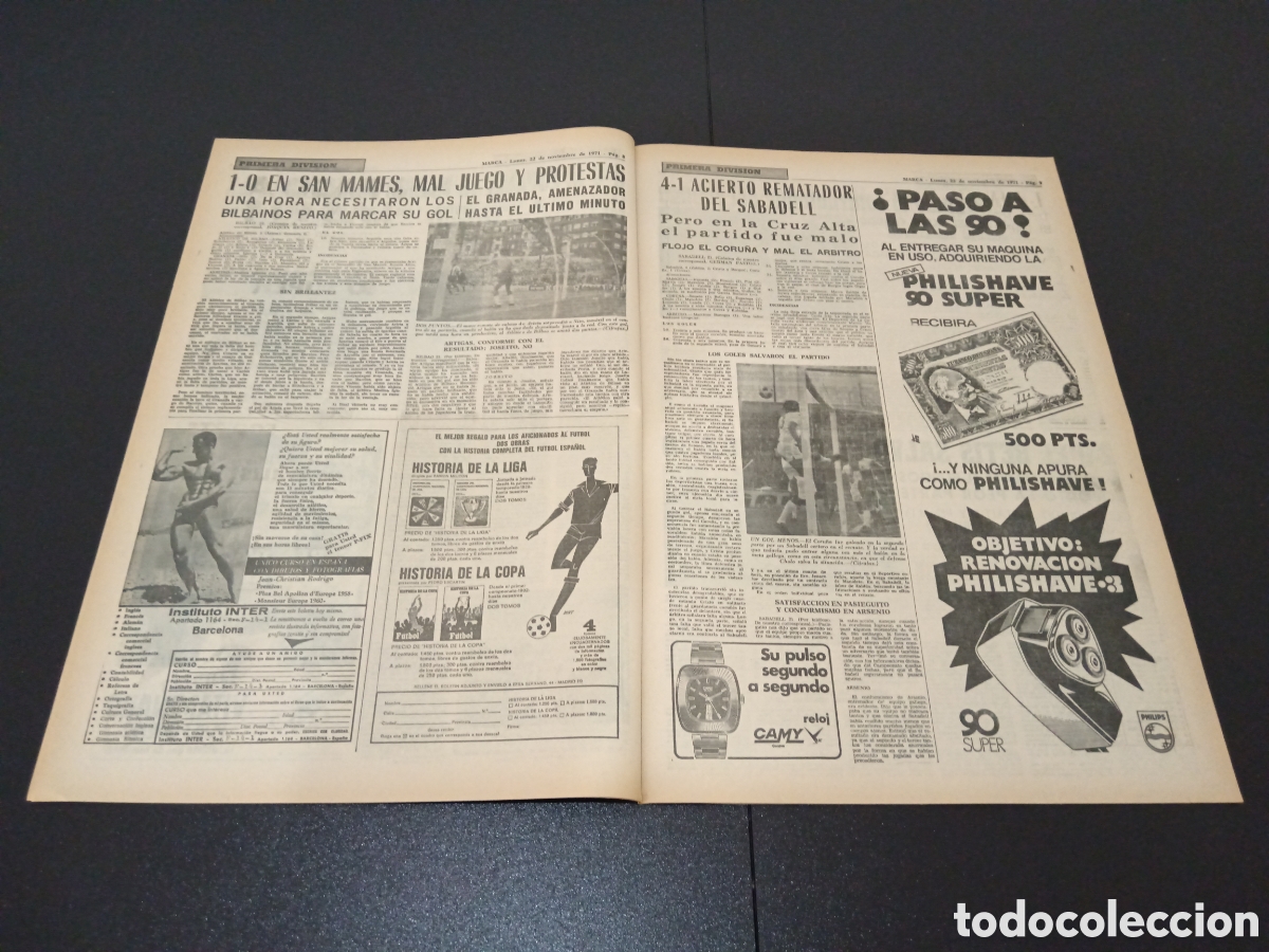 Coleccionismo deportivo: MARCA 22/11/1971 - Foto 5