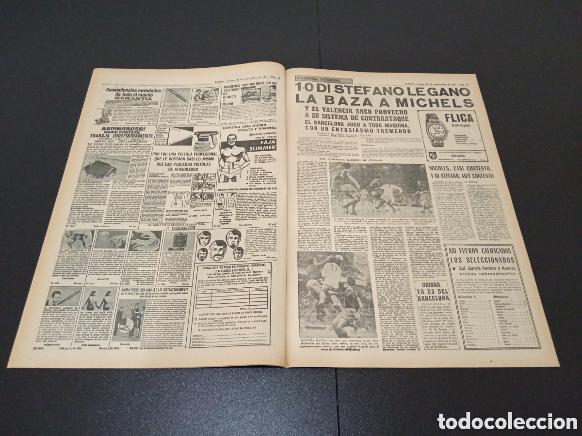 Coleccionismo deportivo: MARCA 22/11/1971 - Foto 7